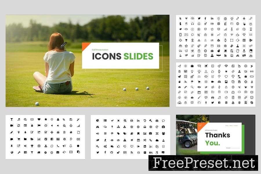 Golife - Golf Club Powerpoint Template 8VECCWL