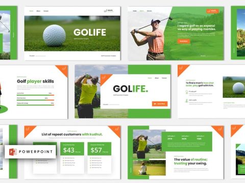 Golife - Golf Club Powerpoint Template 8VECCWL