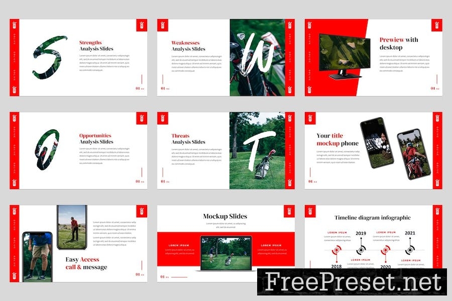 Golive - Golf Clubs Keynote Template EDXT2KZ