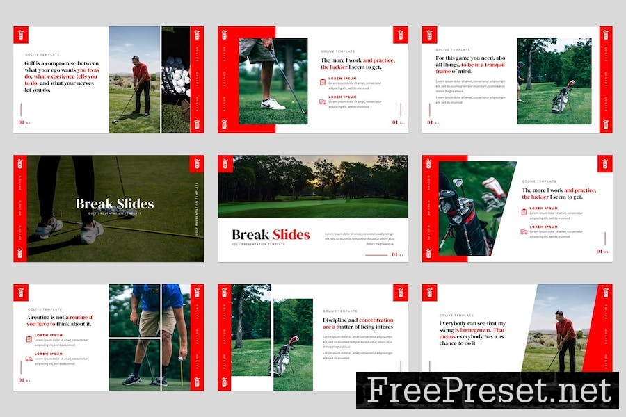 Golive - Golf Clubs Keynote Template EDXT2KZ