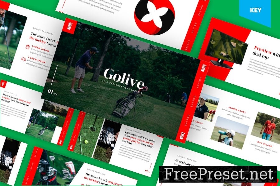 Golive - Golf Clubs Keynote Template EDXT2KZ