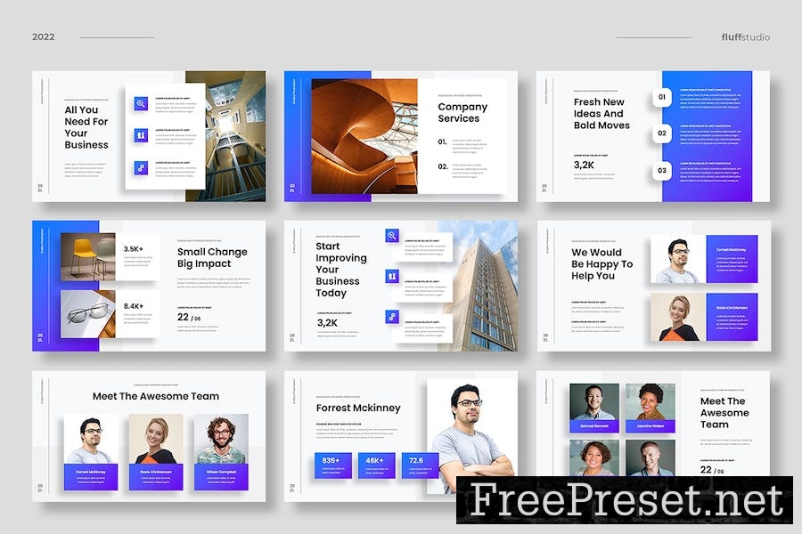 Gradico - Business PowerPoint Template ER5V6XF