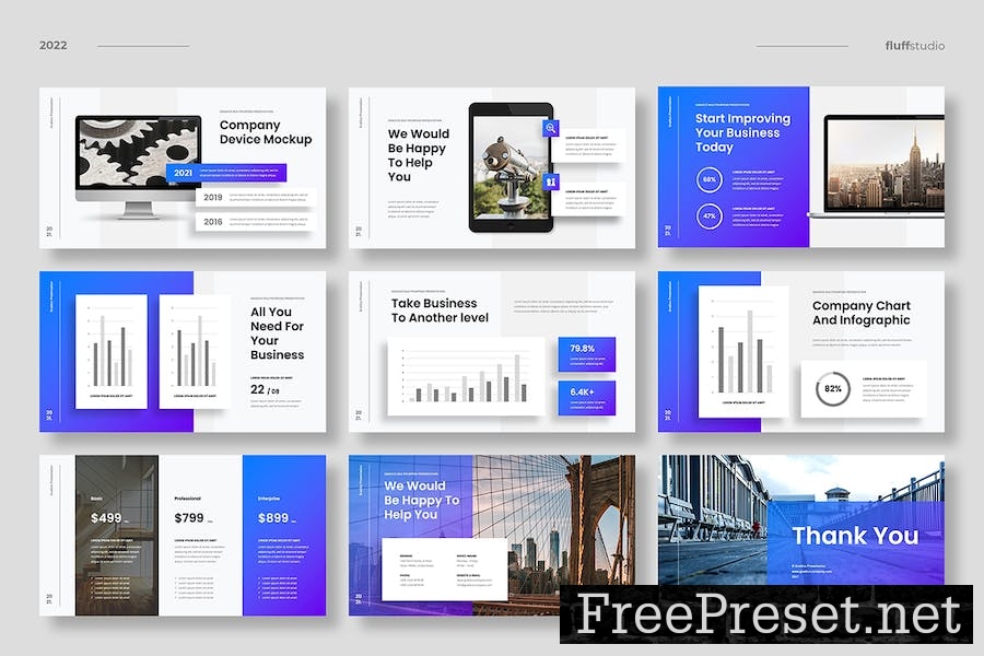 Gradico - Business PowerPoint Template ER5V6XF