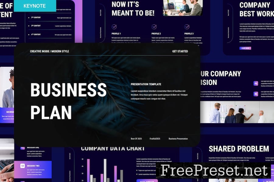 Gradient Blue Pink Business Company Profile KEY ZYUWGNA