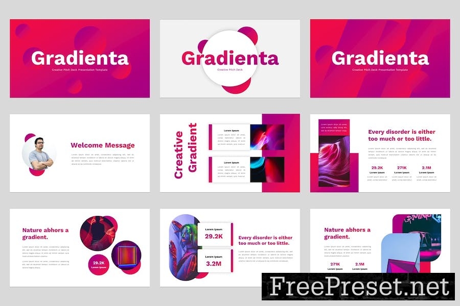 Gradienta - Creative Pitch Deck Keynote Template D6NYGQA