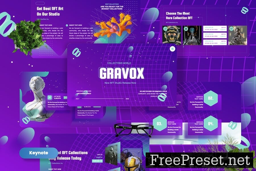 Gravox - NFT Studio Keynote Templates 2HVXUWM