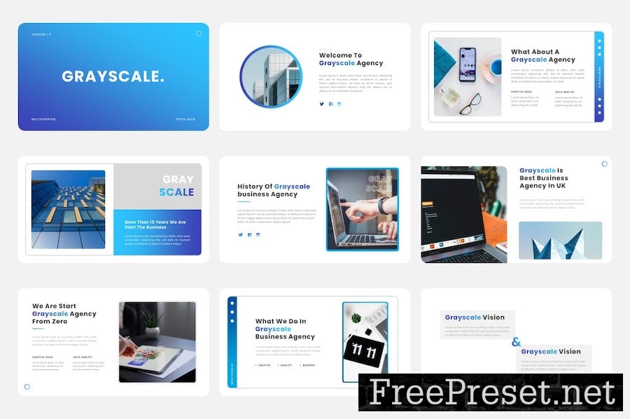 Grayscale - Multipurpose Business Keynote Template VBPM34S
