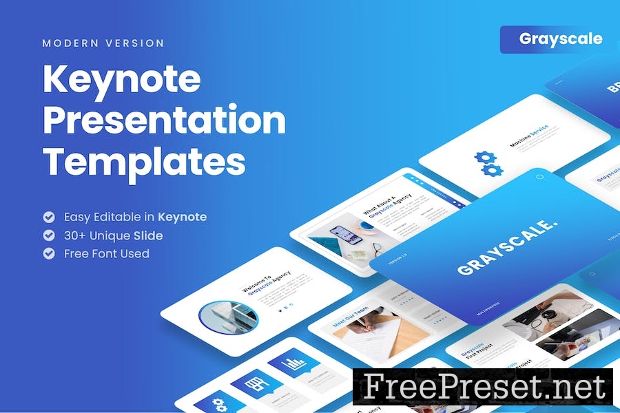 Grayscale - Multipurpose Business Keynote Template VBPM34S