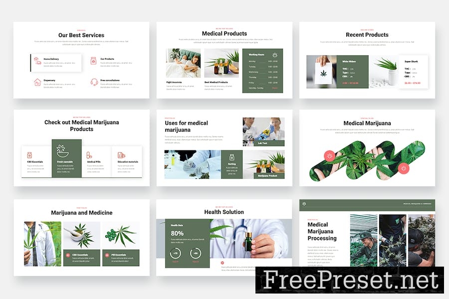 Green Casiva - Medical Marijuana Keynote Template 6BHD6PC