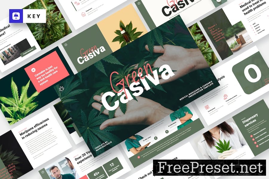 Green Casiva - Medical Marijuana Keynote Template 6BHD6PC