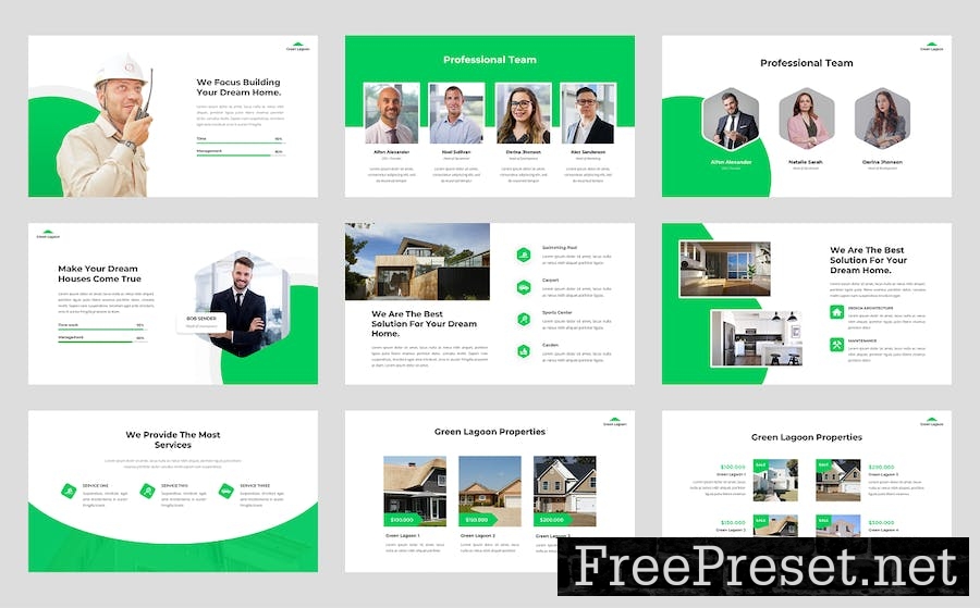 Green Lagoon - Real Estate Google Slide Template 4UTRY5P