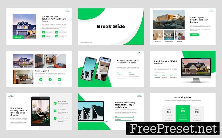 Green Lagoon - Real Estate Keynote Template VRJ4LR8