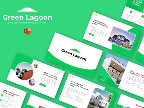 Green Lagoon - Real Estate PowerPoint Template CWXBEYN