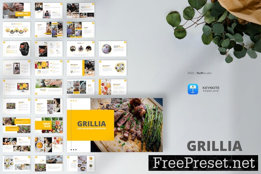 Grillia - Restaurant Keynote Template