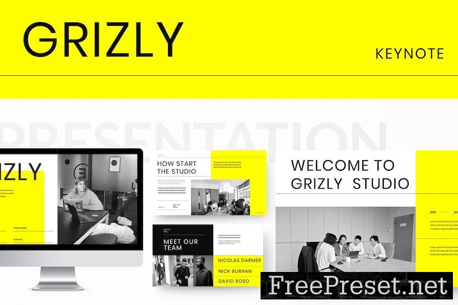 Grizly – Business Keynote Template LP78NQW