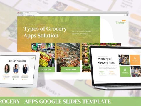 Grocery - Apps Google Slide Template ZYKXAM8