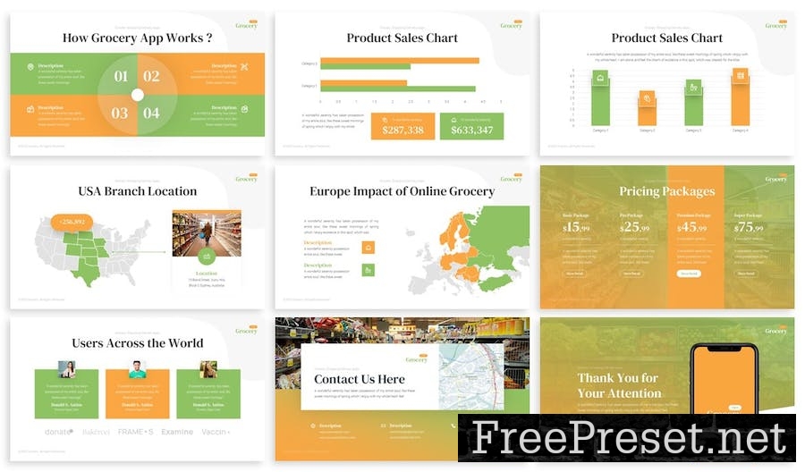 Grocery - Apps Powerpoint Template 5YHFLER