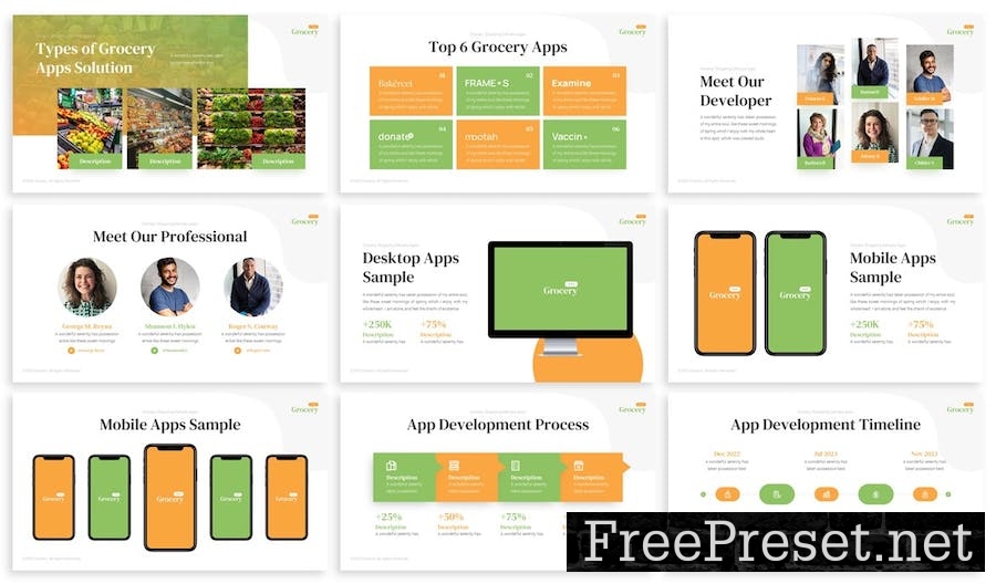 Grocery - Apps Powerpoint Template 5YHFLER