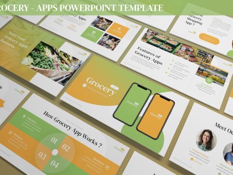 Grocery - Apps Powerpoint Template 5YHFLER