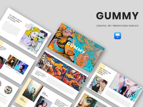 Gummy - Creative Art Keynote Template 28R4ASU