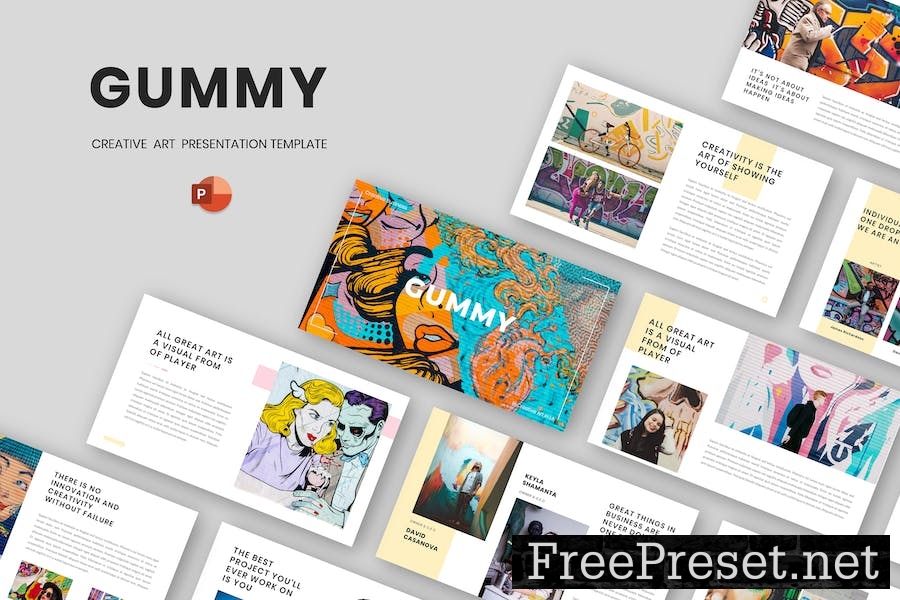 Gummy - Creative Art PowerPoint Template