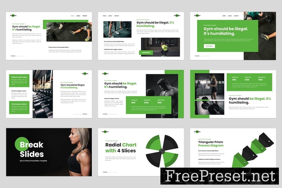 GYMASH - Gym & Fitness Keynote Template 6W4W6BH