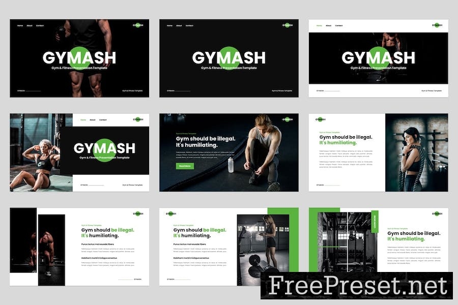 GYMASH - Gym & Fitness Keynote Template 6W4W6BH