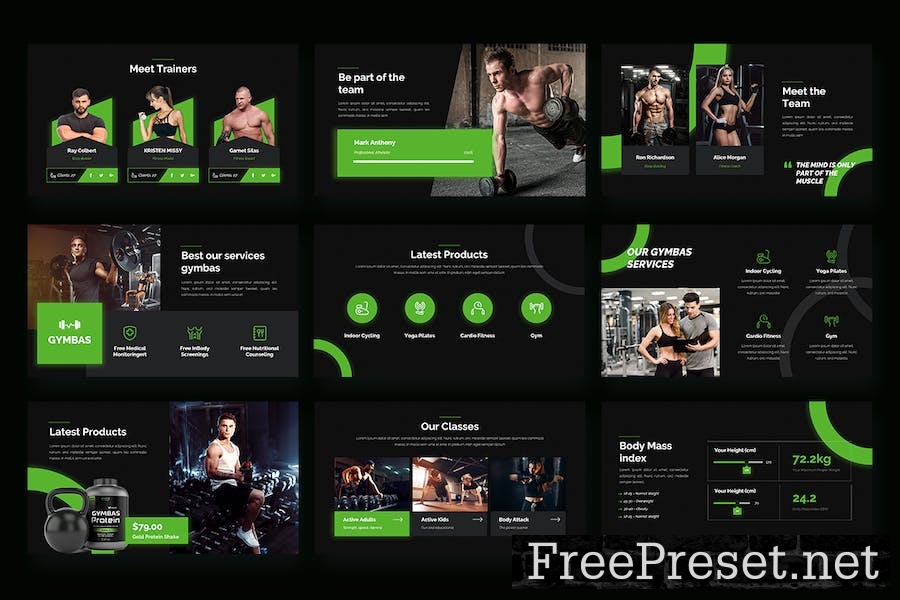 GYMBAS - GYM & Fitness Keynote Template QVFTJ7B