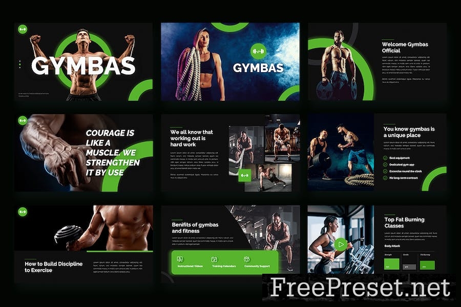 GYMBAS - GYM & Fitness Keynote Template QVFTJ7B