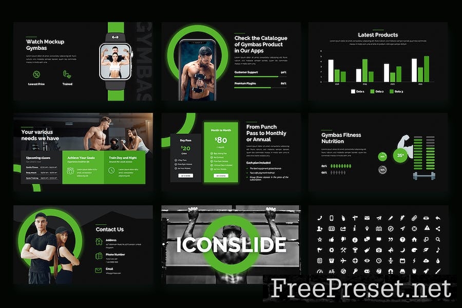 GYMBAS - GYM & Fitness Keynote Template QVFTJ7B