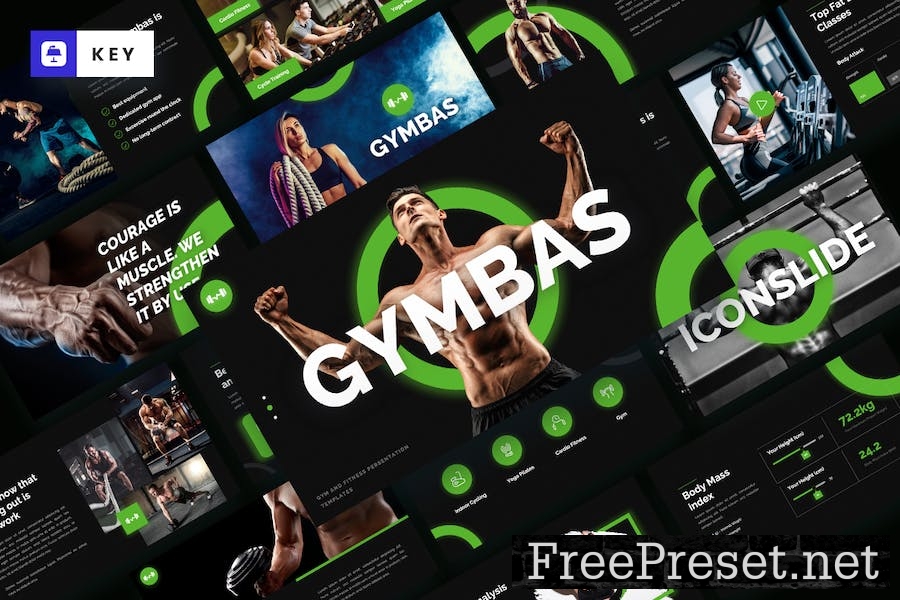 GYMBAS - GYM & Fitness Keynote Template QVFTJ7B