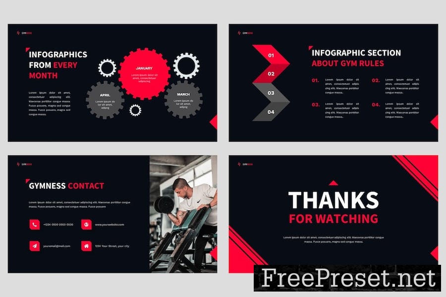 Gymness - Gym & Fitness Keynote Template 9QYPJCS