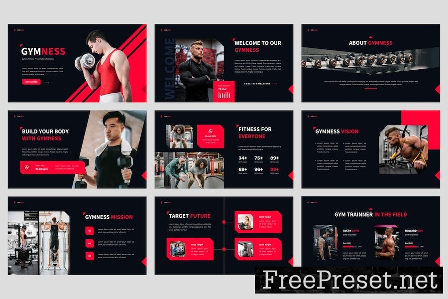 Gymness - Gym & Fitness Keynote Template 9QYPJCS