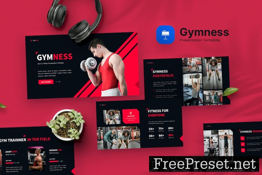 Gymness - Gym & Fitness Keynote Template 9QYPJCS