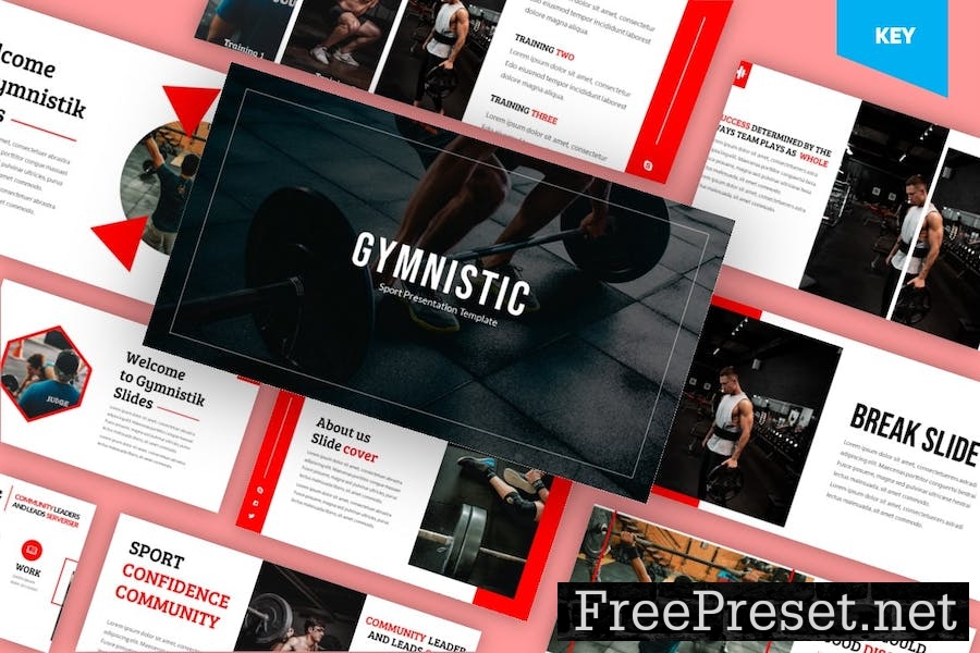 Gymnistik - Gym & Fitness Keynote Template 9PM3T27