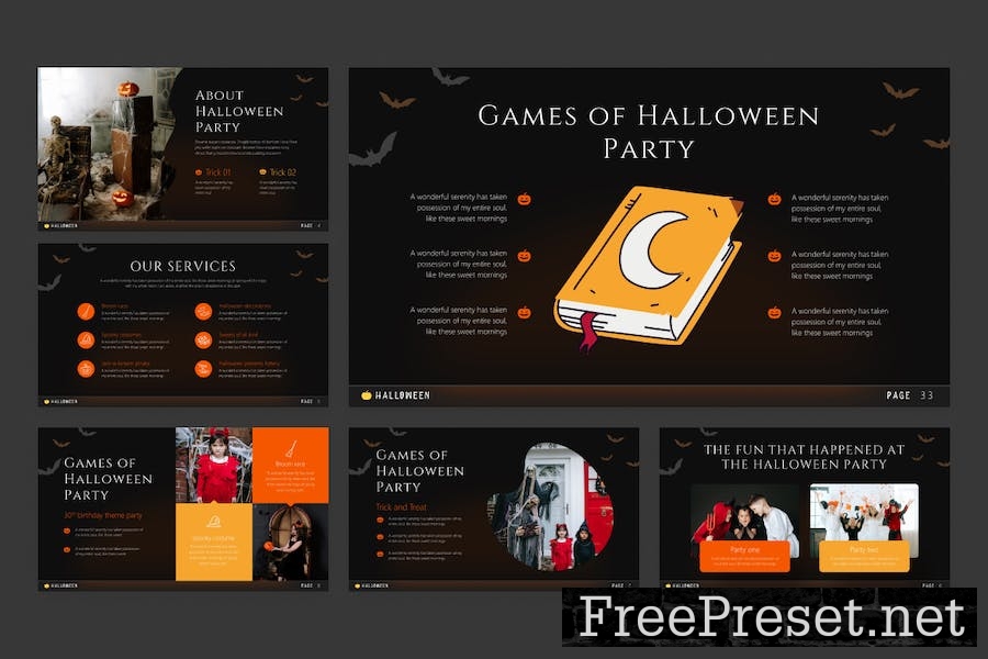 Halloween Creative Spooky Keynote Template YY77P7P