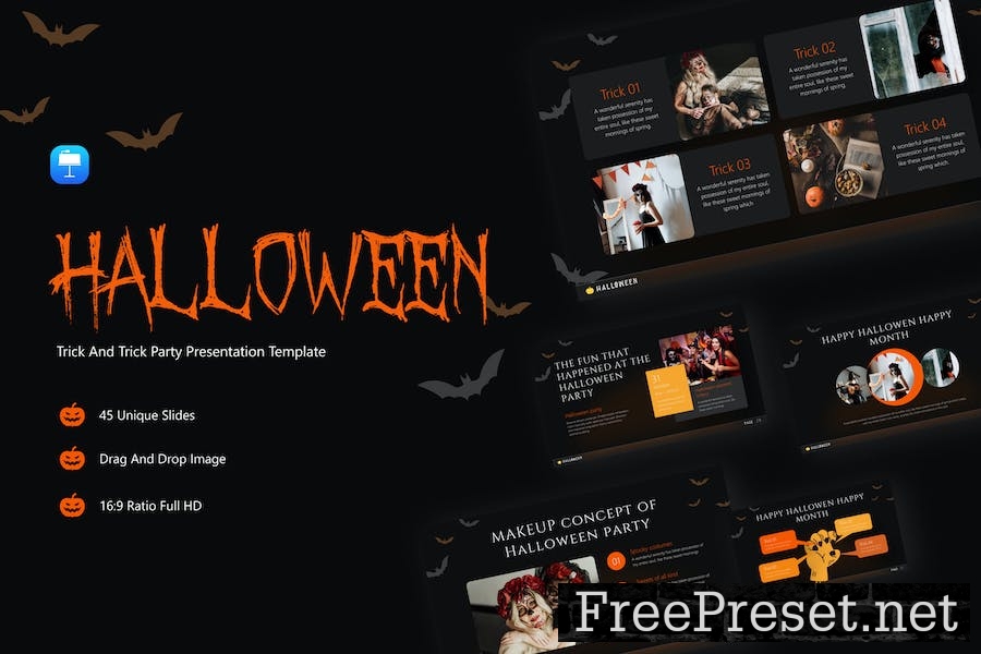 Halloween Creative Spooky Keynote Template YY77P7P