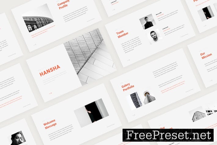 Hansha - Minimal Google Slides Template CEP8C5H