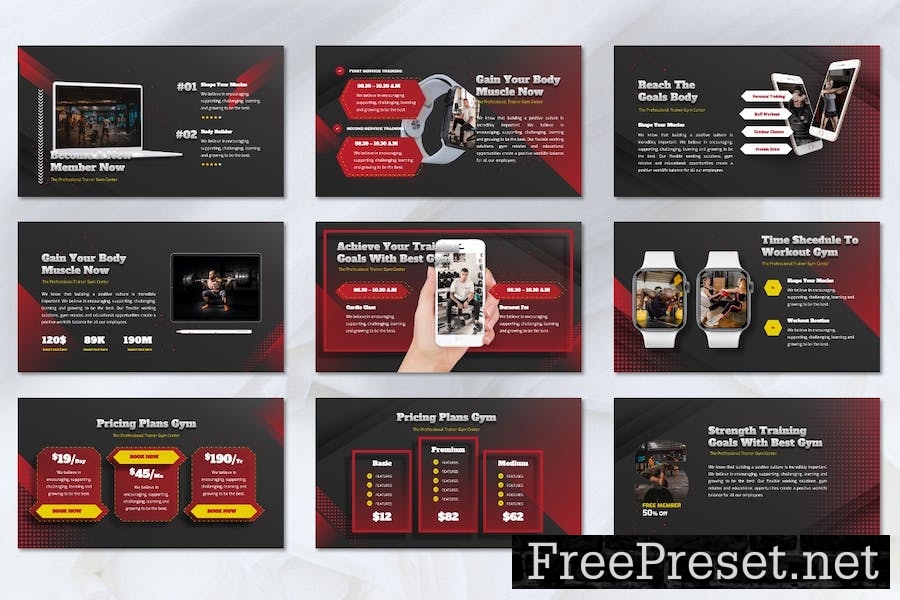 Harlot - Gym Muscle Keynote Templates HE6XLXF