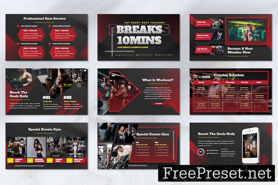 Harlot - Gym Muscle Keynote Templates HE6XLXF