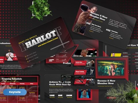 Harlot - Gym Muscle Keynote Templates HE6XLXF