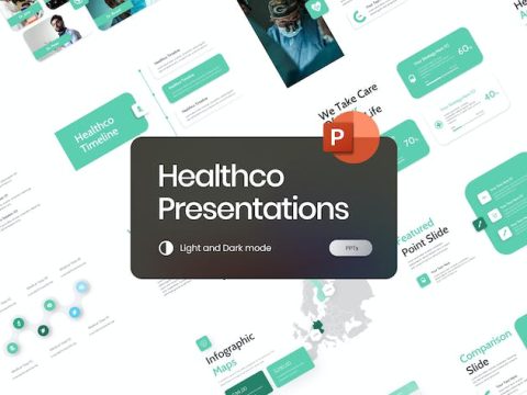 Healthco Teal Modern Medical PowerPoint