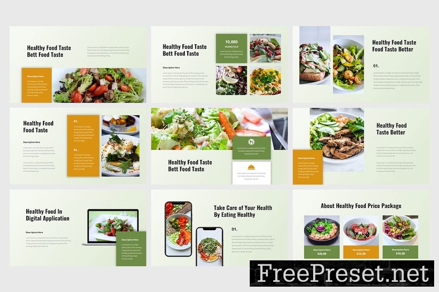 Healthy Food - Google Slides Template PEAVX9L