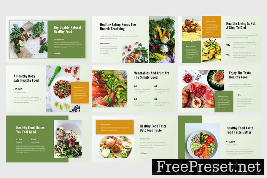 Healthy Food - Google Slides Template PEAVX9L