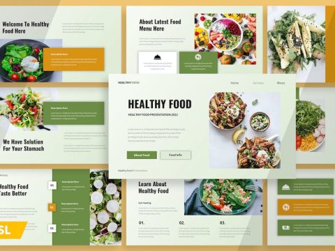 Healthy Food - Google Slides Template PEAVX9L