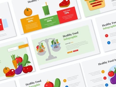 Healthy Food Infographic Google Slides F287WHE