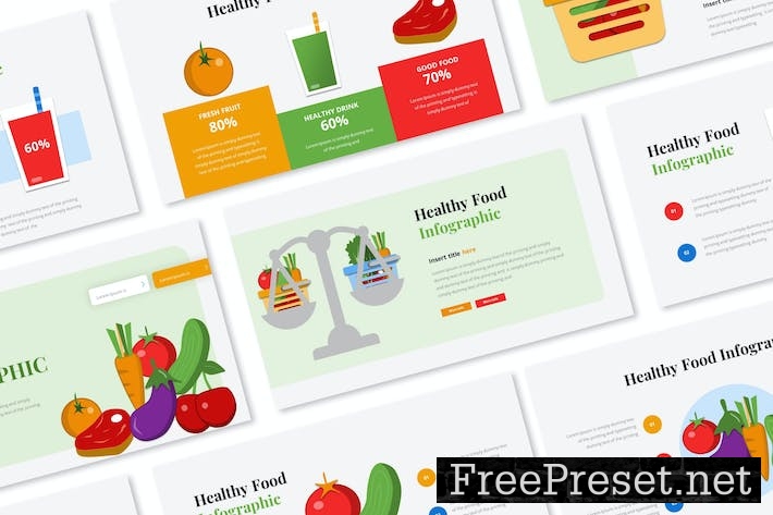 Healthy Food Infographic Google Slides F287WHE