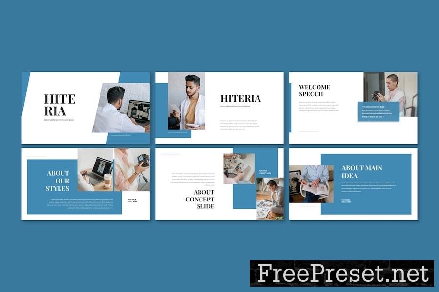 Hiteria - Creative Lookbook Google Slides Template 2LT9KH6