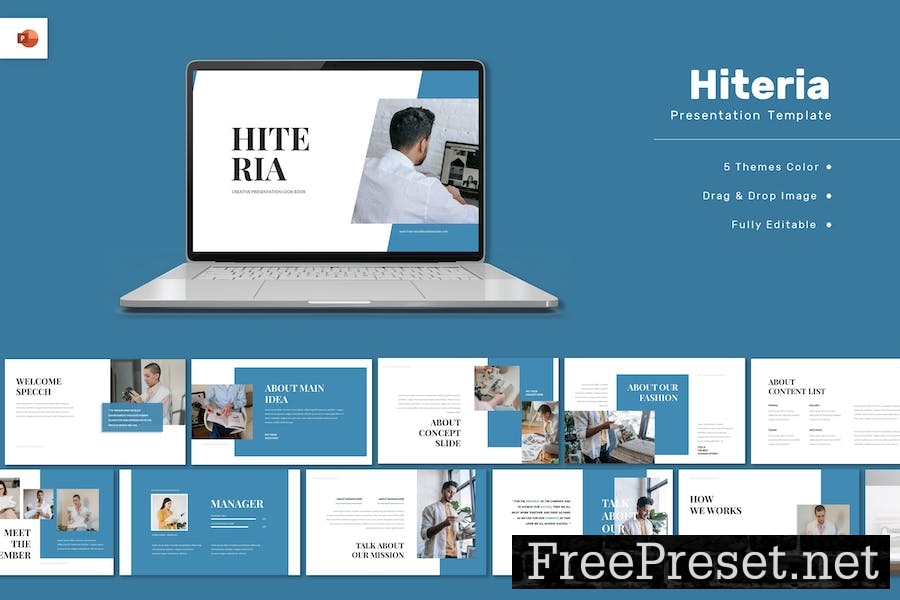 Hiteria - Creative Lookbook Powerpoint Template VMNLUTV