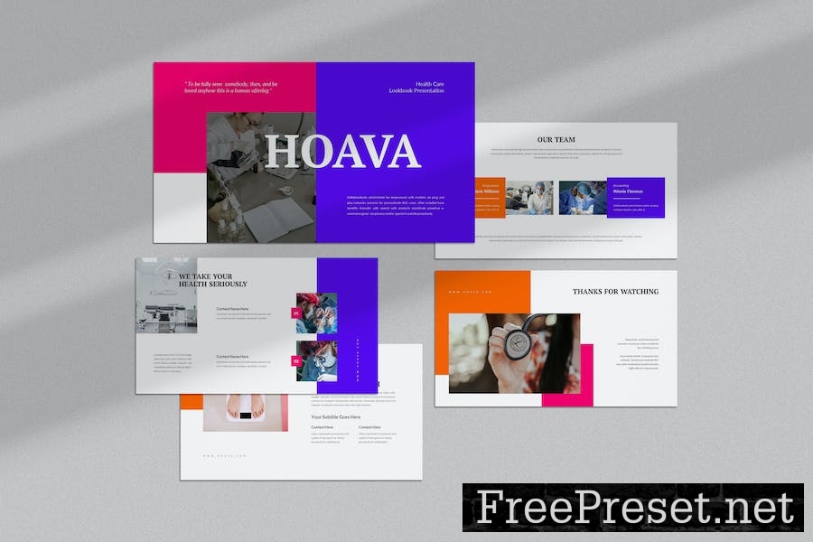 Hoava : Healthcare Lookbook Google Slides 26U4G8K